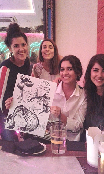 Caricaturas en Barcelona para Fiesta 2