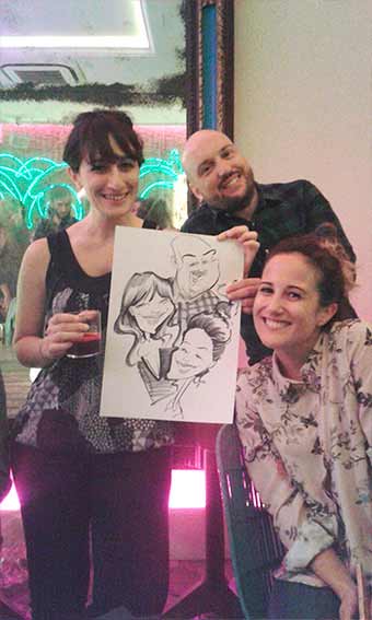 Caricaturas en Barcelona para Fiesta 3