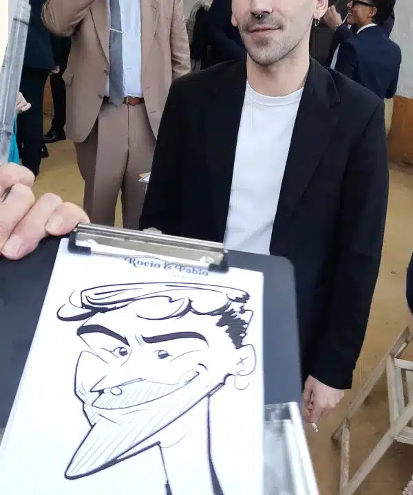 Caricaturas para boda. Dibujo en Directo